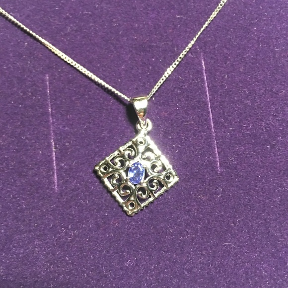 Sterling Silver 0.15Cts Genuine Tanzanite Pendant - Picture 4 of 6